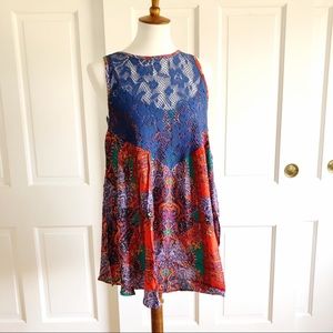 Free People Count Me in Trapeze Boho Top Small